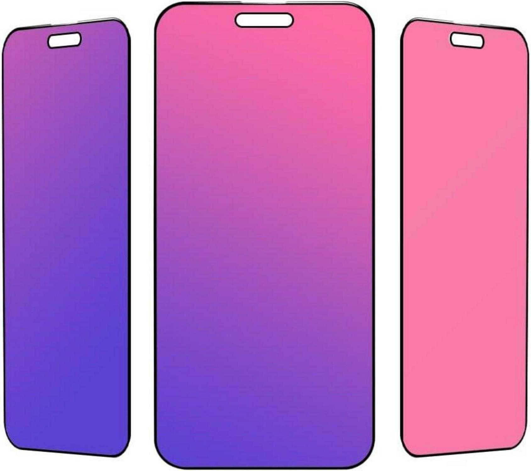 iPhone 14 Pro/iPhone 15 Panzerglas Sichtschutzfolie Anti-Blaulicht