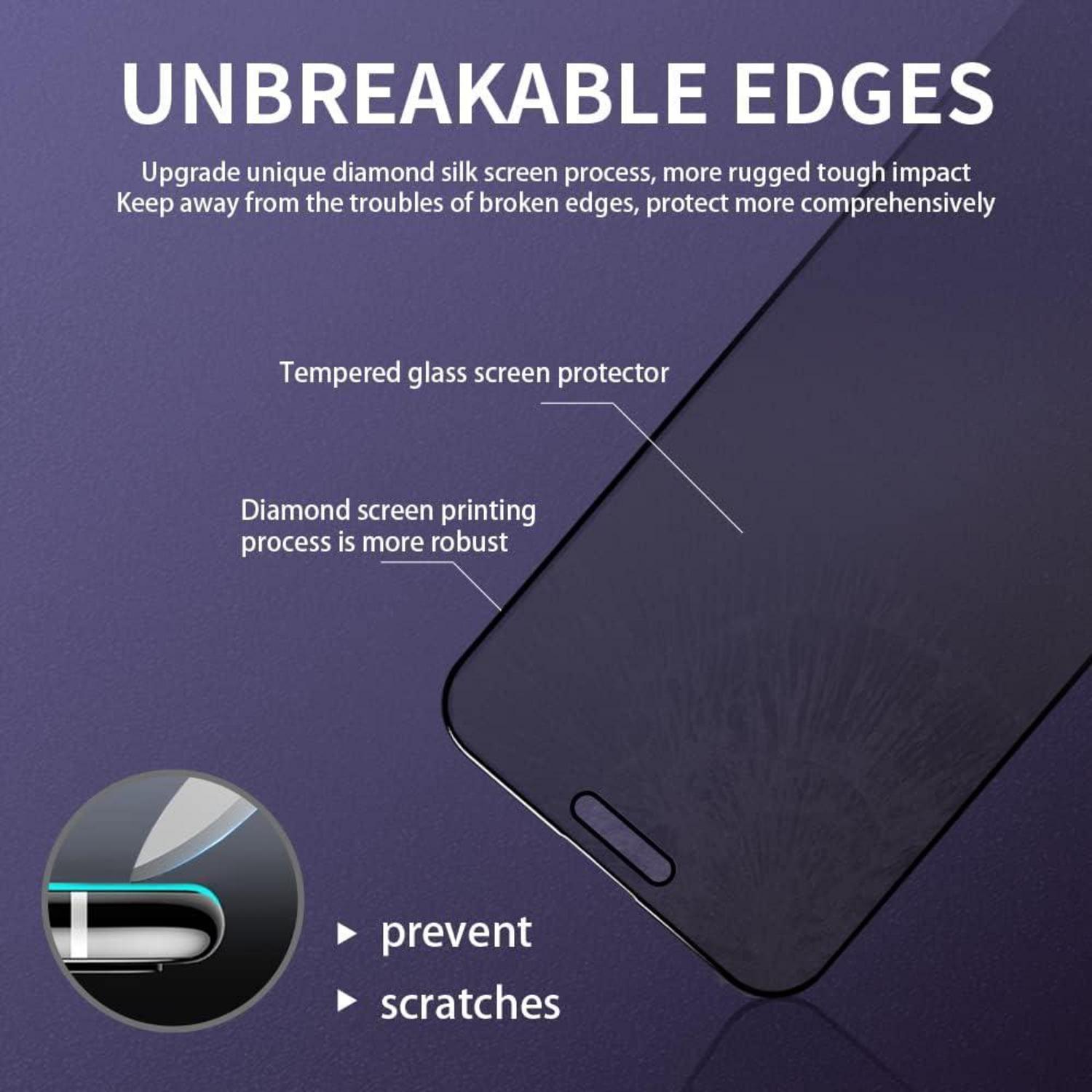 Erha Genius Panzerglas Blickschutzfolie für iPhone 14 Pro/15 (6,1