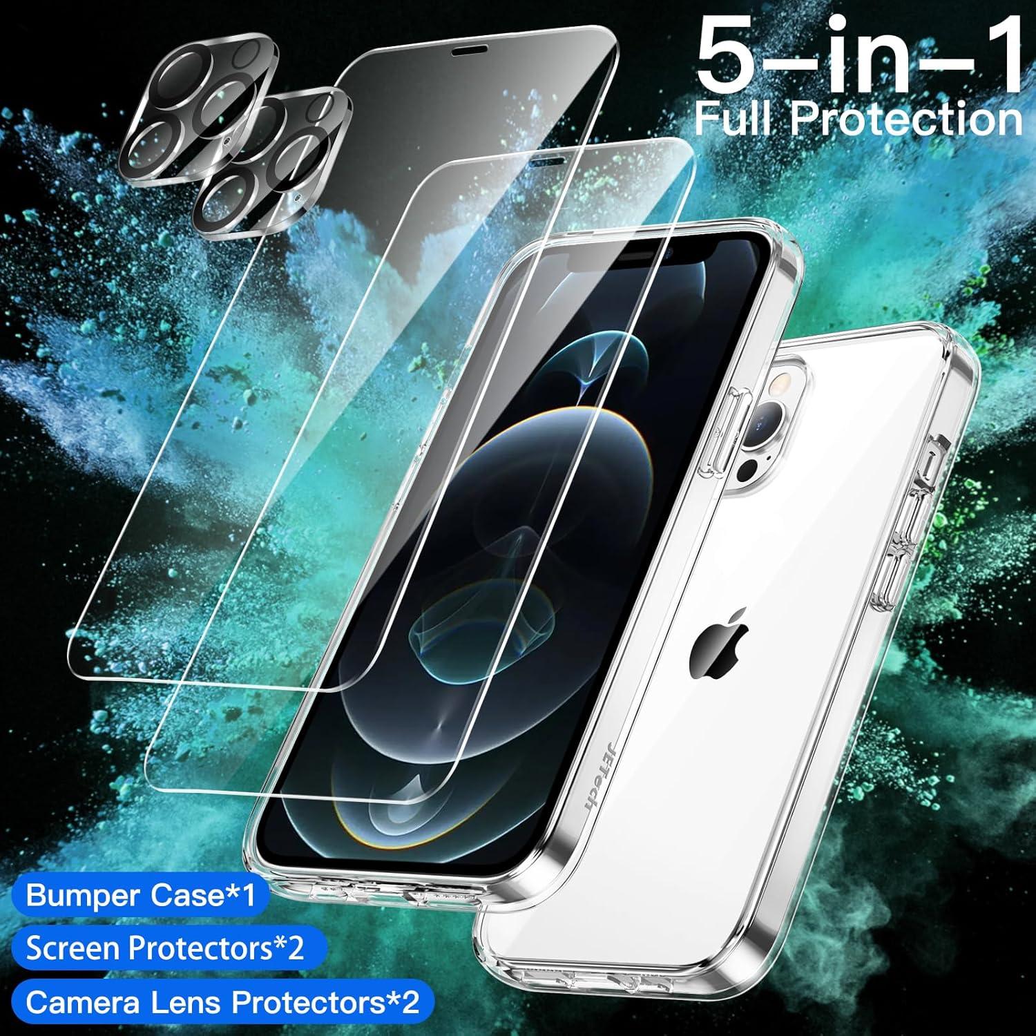 JETech iPhone 12 Pro 6,1 Zoll Hülle 5-in-1 Stoßfest