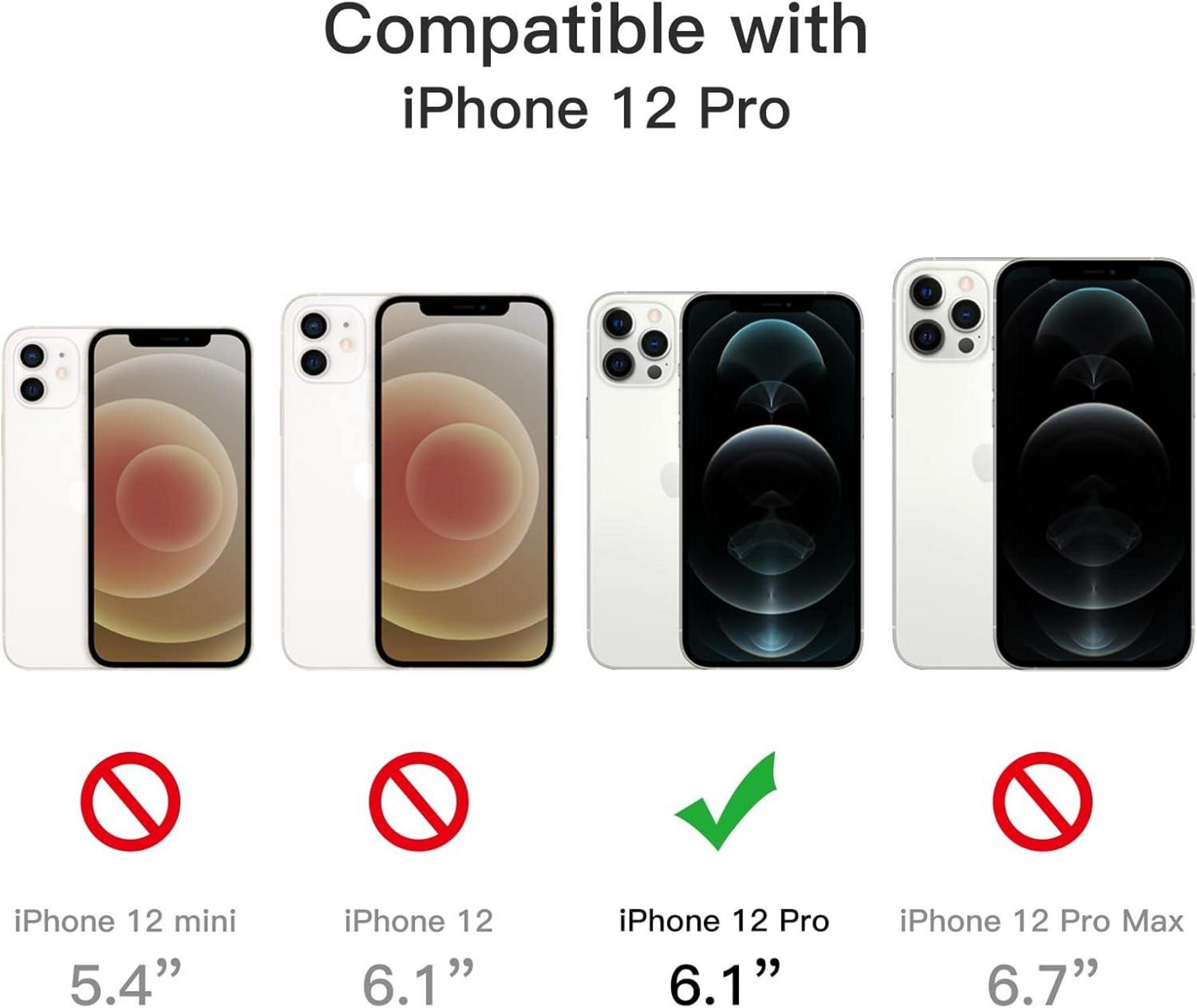 iPhone 12 Pro 6,1 Zoll Hülle 5-in-1 Schutz Set Stoßfest Durchsichtig