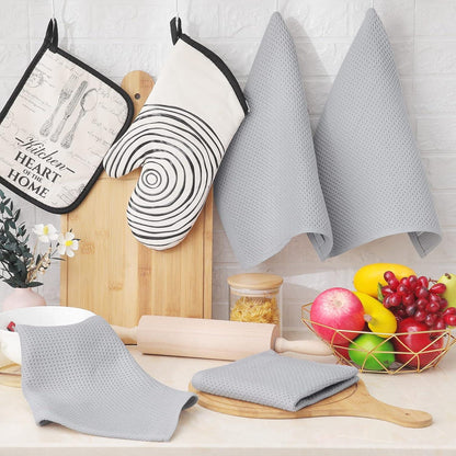 Geschirrtücher Baumwolle 4er Set 32x72cm Weich Saugfähig Küchentücher