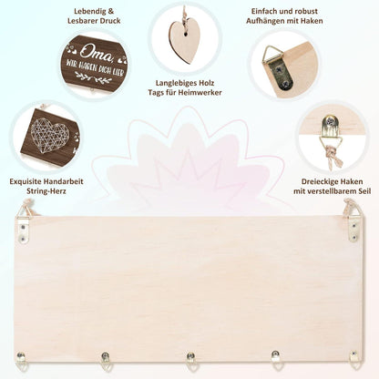 Oma Geschenke Bilderrahmen 10 Clips DIY Holz Collage Wandrahmen