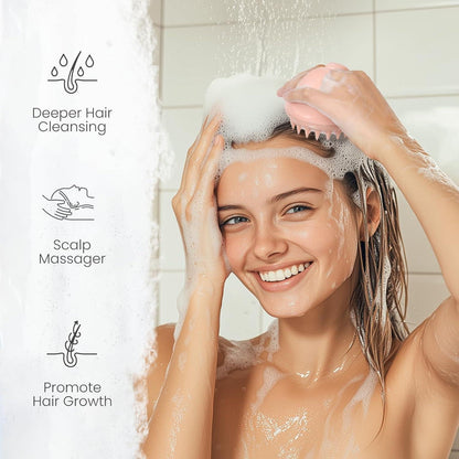 Kopfhaut Massagebürste Weizenstroh Scalp Massager für Haarwachstum