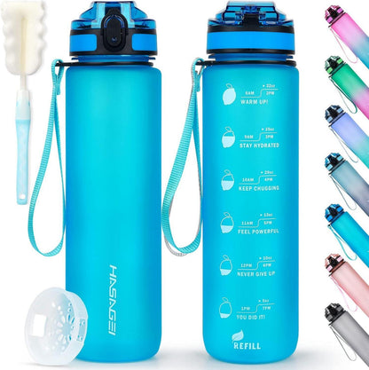 Sports Trinkflasche 1L BPA-frei Tritan mit Verschlussdeckel