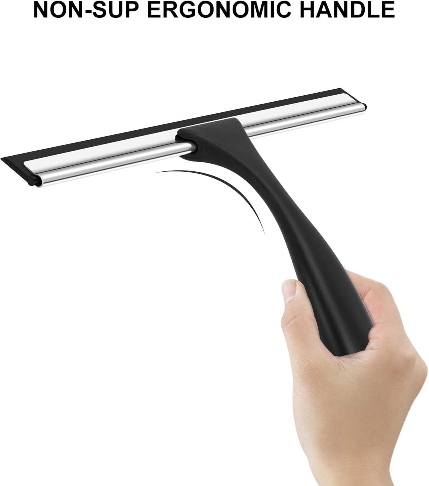 Duschabzieher Edelstahl Glastür Fenster Squeegee 10 Zoll