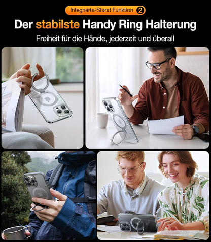 TORRAS Ostand iPhone 14 Pro Hülle MagSafe Militärschutz Transparent