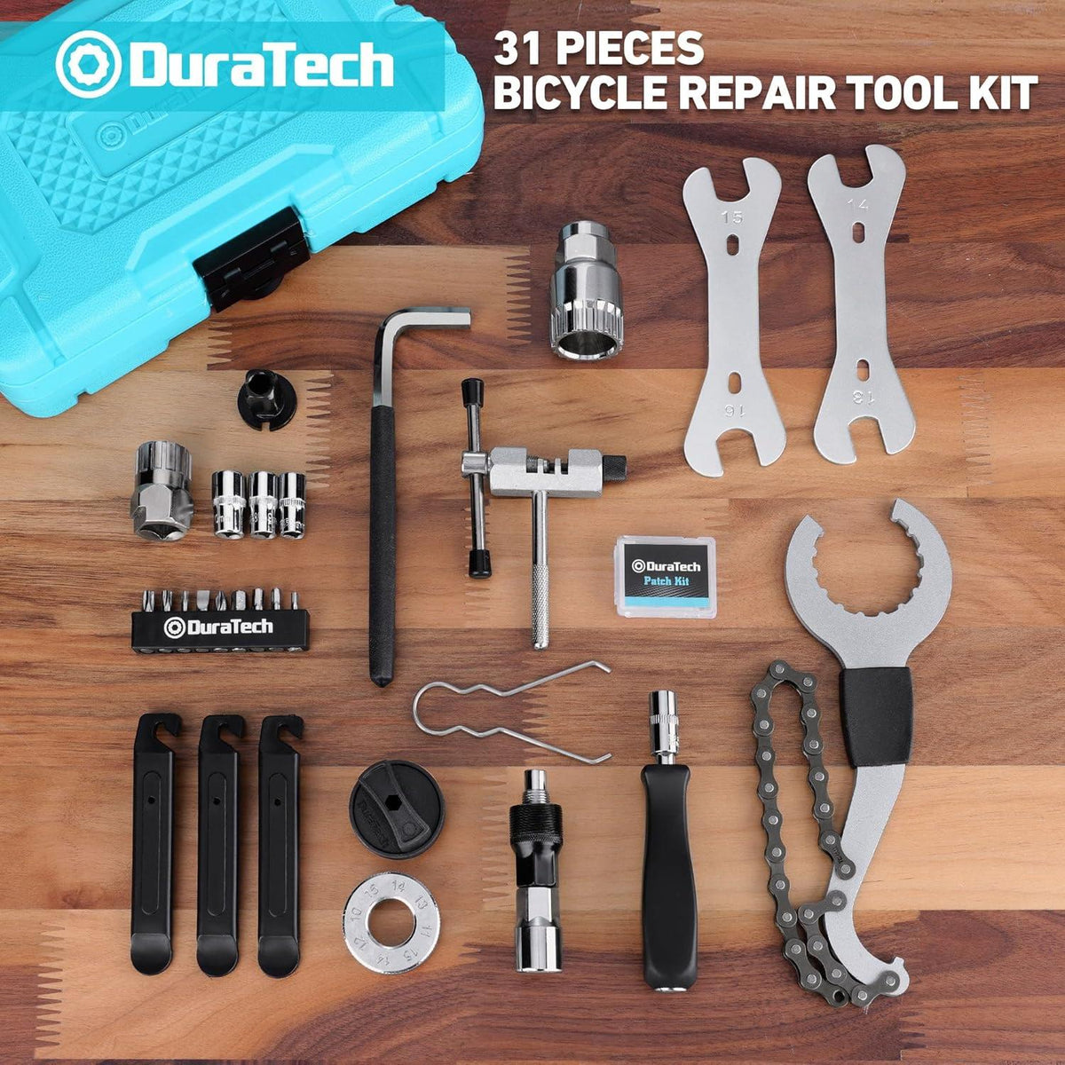 Fahrrad Reparaturset 31-teilig mit Werkzeugkoffer