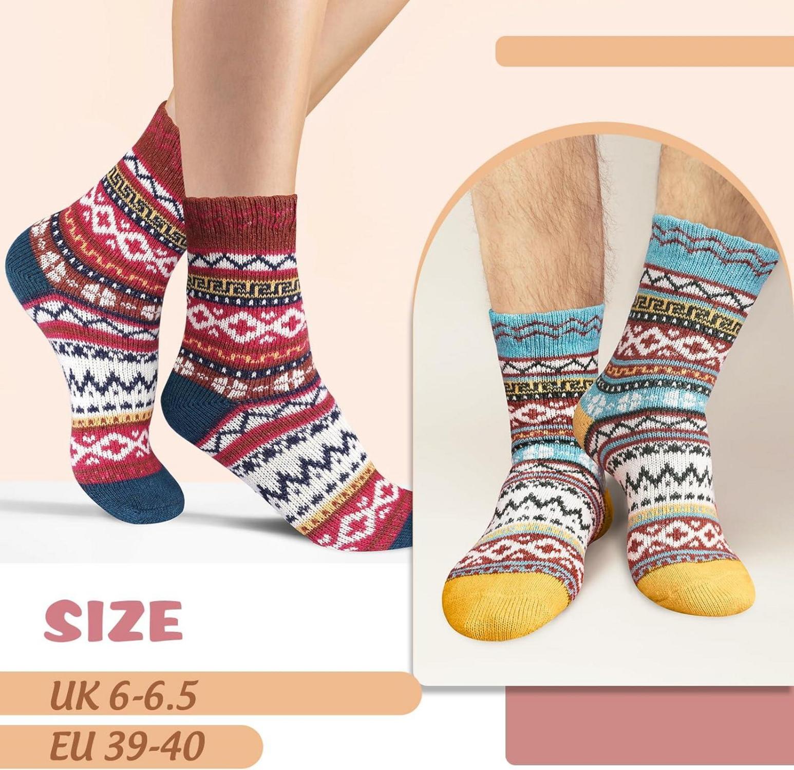 Thermosocken Damen Warme Dicke Socken Weihnachten Adventskalender