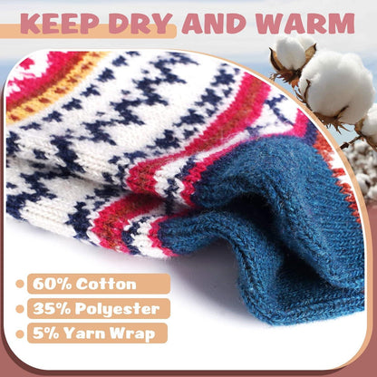 Thermosocken Damen Weihnachten 2024: Warme Dicke Wintersocken