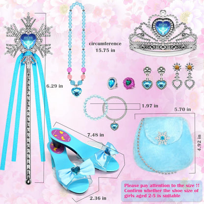 Kinderschminke Set Mädchen Prinzessin Schuhe Make-up Spielzeug Schmuck