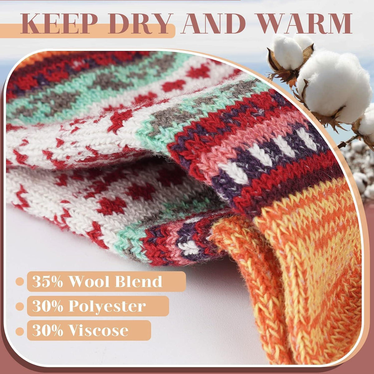Wollsocken Damen Weihnachtsgeschenke Warme Thermosocken 2023