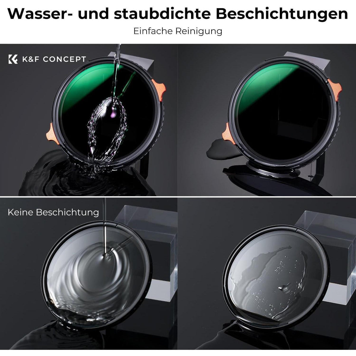 Variabler ND & CPL Filter 62mm 2-6 Blendenstufen Nano-Beschichtung