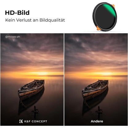 Variabler ND & CPL Filter 55mm, 2-6 Blendenstufen