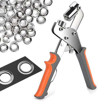 Profi Ösenzange mit 300 Ösen Ø 10mm magnetische Ösenstanze