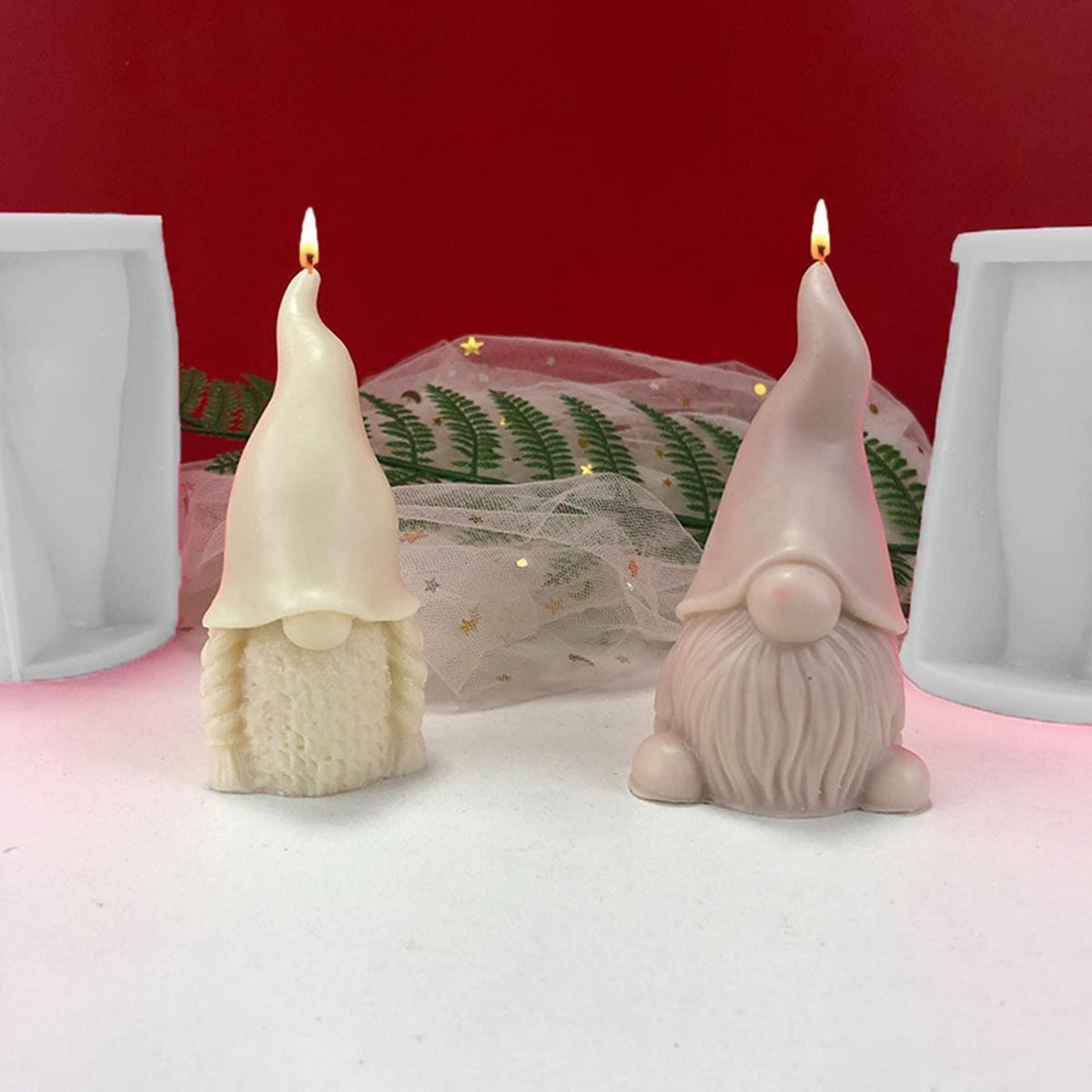 2x Weihnachtsmann Silikonform für Kerzen & Seife – DIY Geschenkidee