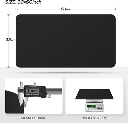 FLASLD Grillmatte Feuerfeste Unterlage BBQ 81x152 cm Schwarz