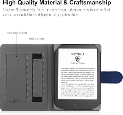 Universale Hülle für 6-6,8'' eBook Reader Blau Magnetverschluss