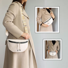 Damen Umhängetasche Crossbody Bag Breiter Gurt Dunkelgrau