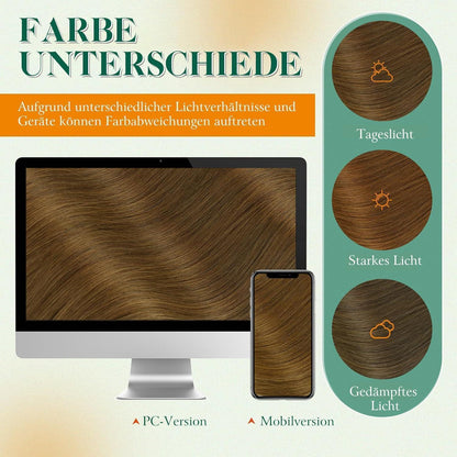 Echthaar Tape Extensions Braun 60cm – Natürliche Verlängerung