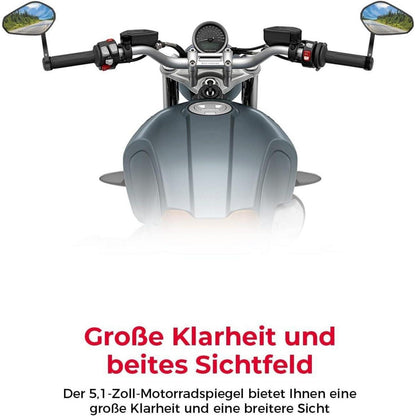 Motorrad Lenkerendenspiegel E-geprüft 360° drehbar 22mm