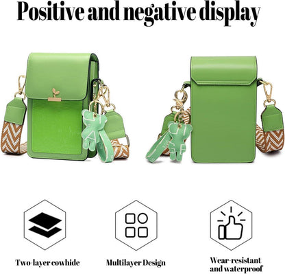 Handy Umhängetasche Damen Mini Bag PU Leder Schultertasche Brieftasche