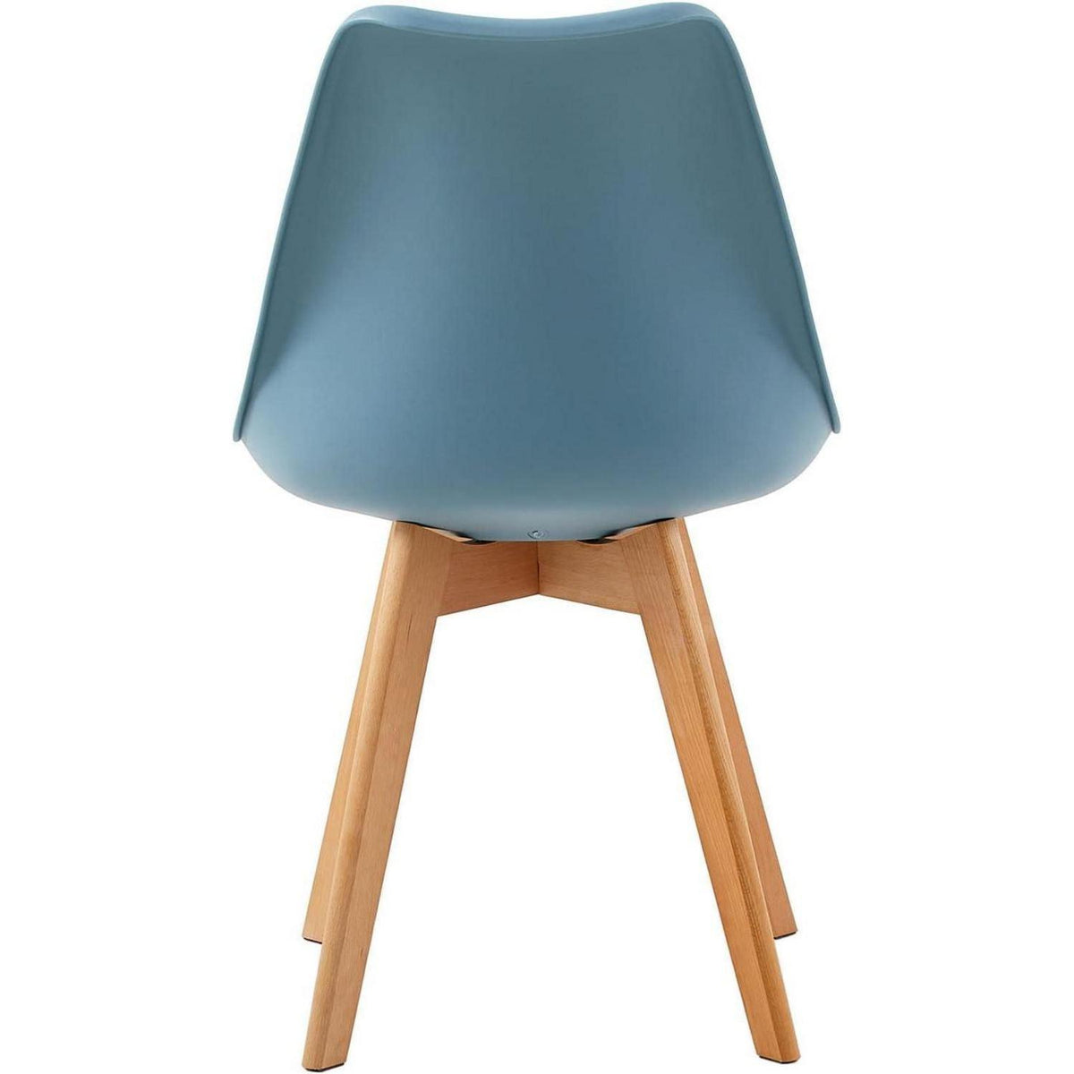 Esszimmerstühle Set 4er Buche Holz, Skandinavisch Morandi Lichtblau