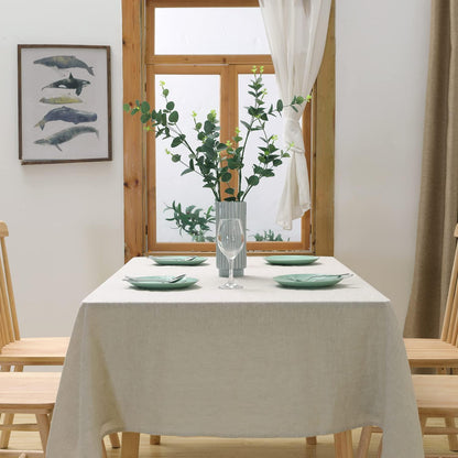 Leinen Tischdecke Rechteckig 140x300 cm – Natürliche Eleganz
