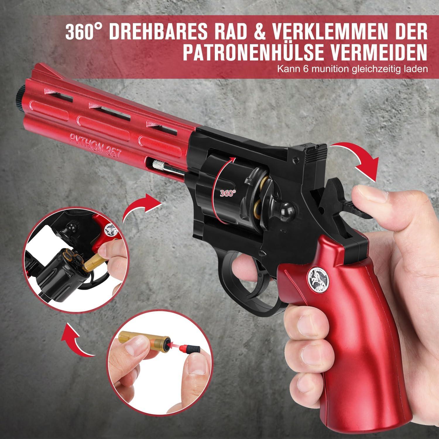 360° drehbares Magazin Soft Bullet Gun 48 Kugeln Kinder Spiele