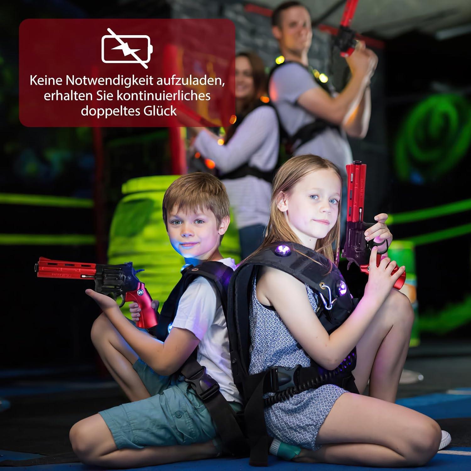 Innedu Spielzeug Pistole Revolver Soft Bullet Gun 360° Magazin 48 Kugeln