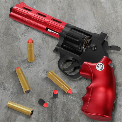 Innedu Spielzeug Pistole Revolver Soft Bullet Gun 360° Magazin 48 Kugeln