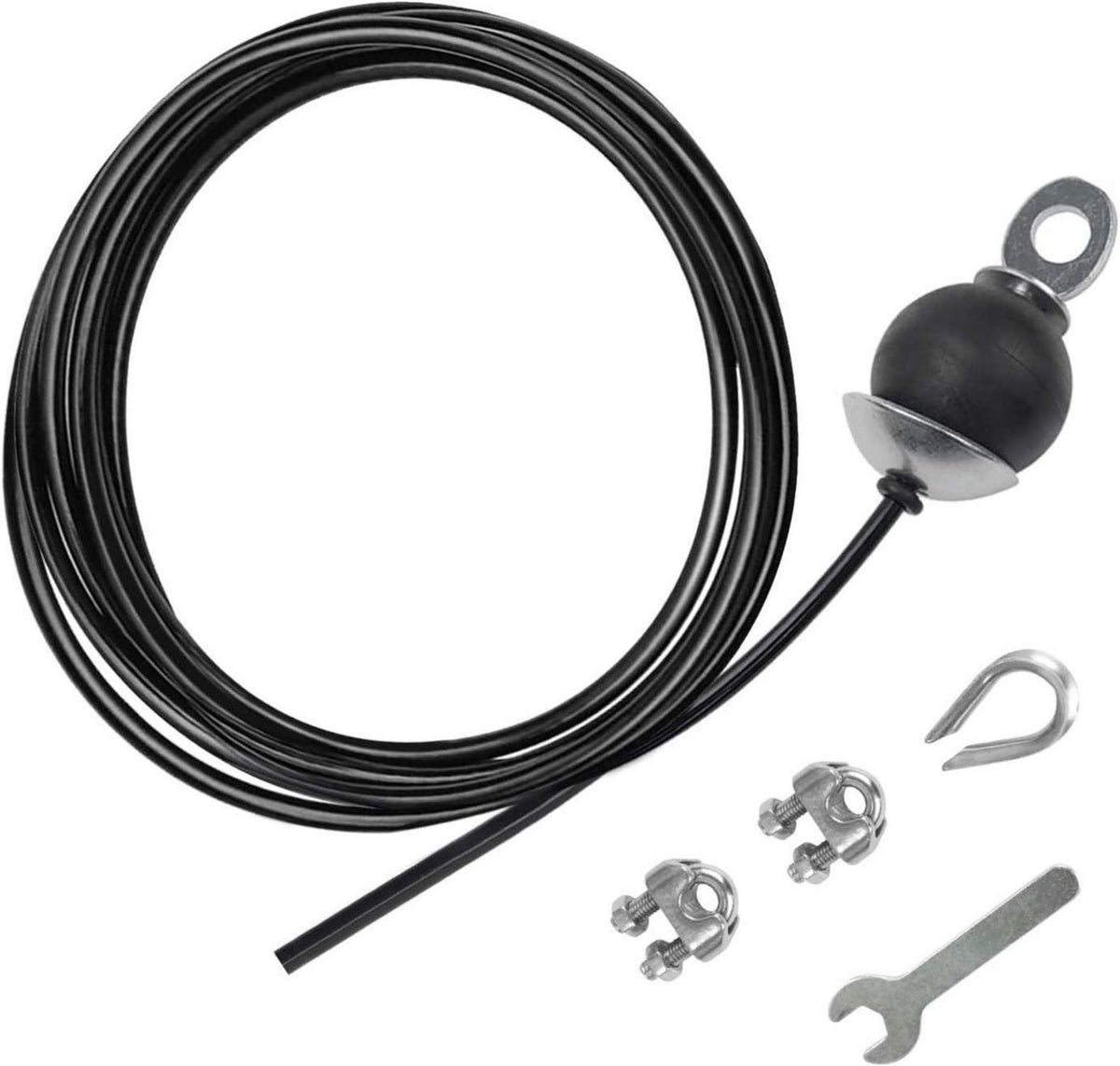 Fitnesskabel Stahlseil für Latzug Kabelzug 10m Schwarz