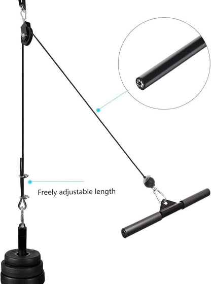 Fitness Kabel 5mm Stahlseil Latzug Kabelzug Fitness Home Gym 10m Einstellbar