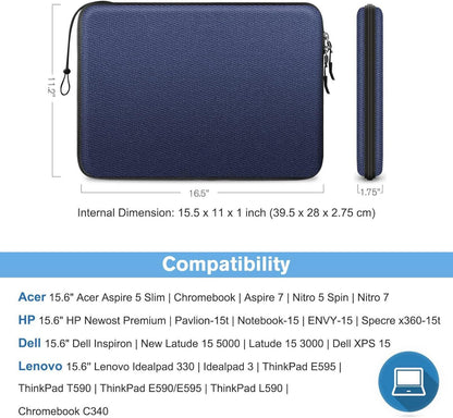 Laptop Tasche Hartschalen Hülle für 15,6 Zoll Notebook Marineblau