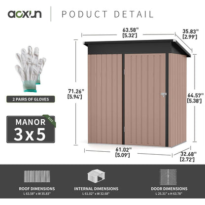 Metall Gerätehaus 90x150cm – Wetterfest & Verriegelbar