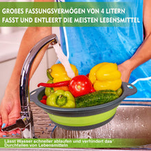 WALFOS Faltbarer Seiher Küchensieb Set Silikon Abtropfsieb