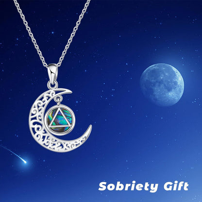 Nüchternheit Geschenk Anonyme Alkoholiker Halskette Sterling Silber AA
