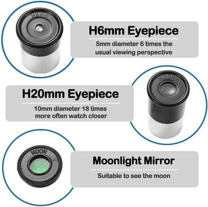 Misilmp Kinder Astronomisches Teleskop 90X HD Monokular Zoom 360/50mm