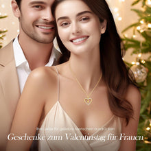Personalisierte Initialen-Herz Halskette 925 Sterling Silber