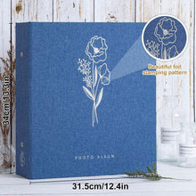 Fotoalbum 1000 10x15 Leinen XXL Einsteckalbum Blau