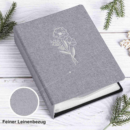 Fotoalbum 10x15 50 2er Pack Leinen Einsteckalbum Hochformat Grau