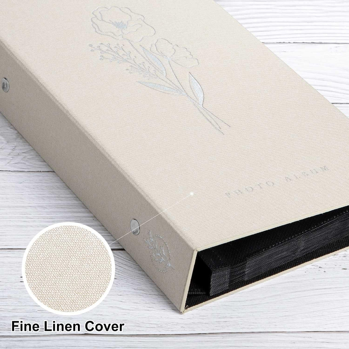Fotoalbum 300 Taschen 10x15 Leinen Beige Einsteckalbum