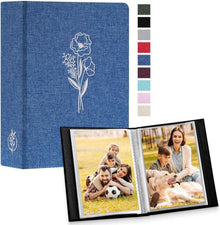 Fotoalbum 10x15 50er Packung Leinen Einsteckalbum Blau