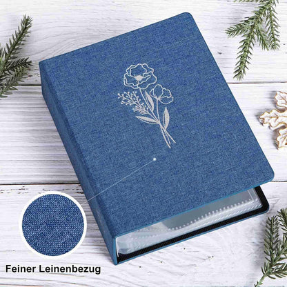 Fotoalbum 10x15 50er Packung Leinen Einsteckalbum Blau