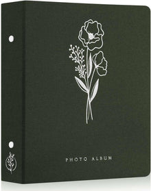Fotoalbum 10x15 400 Leinen Einsteckalbum Hochformat Grün