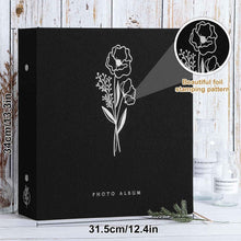 XXL Fotoalbum 1000 10x15 Schwarz Leinen Einsteckalbum Hoch