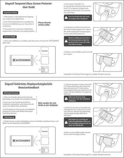 Panzer Schutzfolie Thermomix TM6 9H Displayschutz Glasfolie