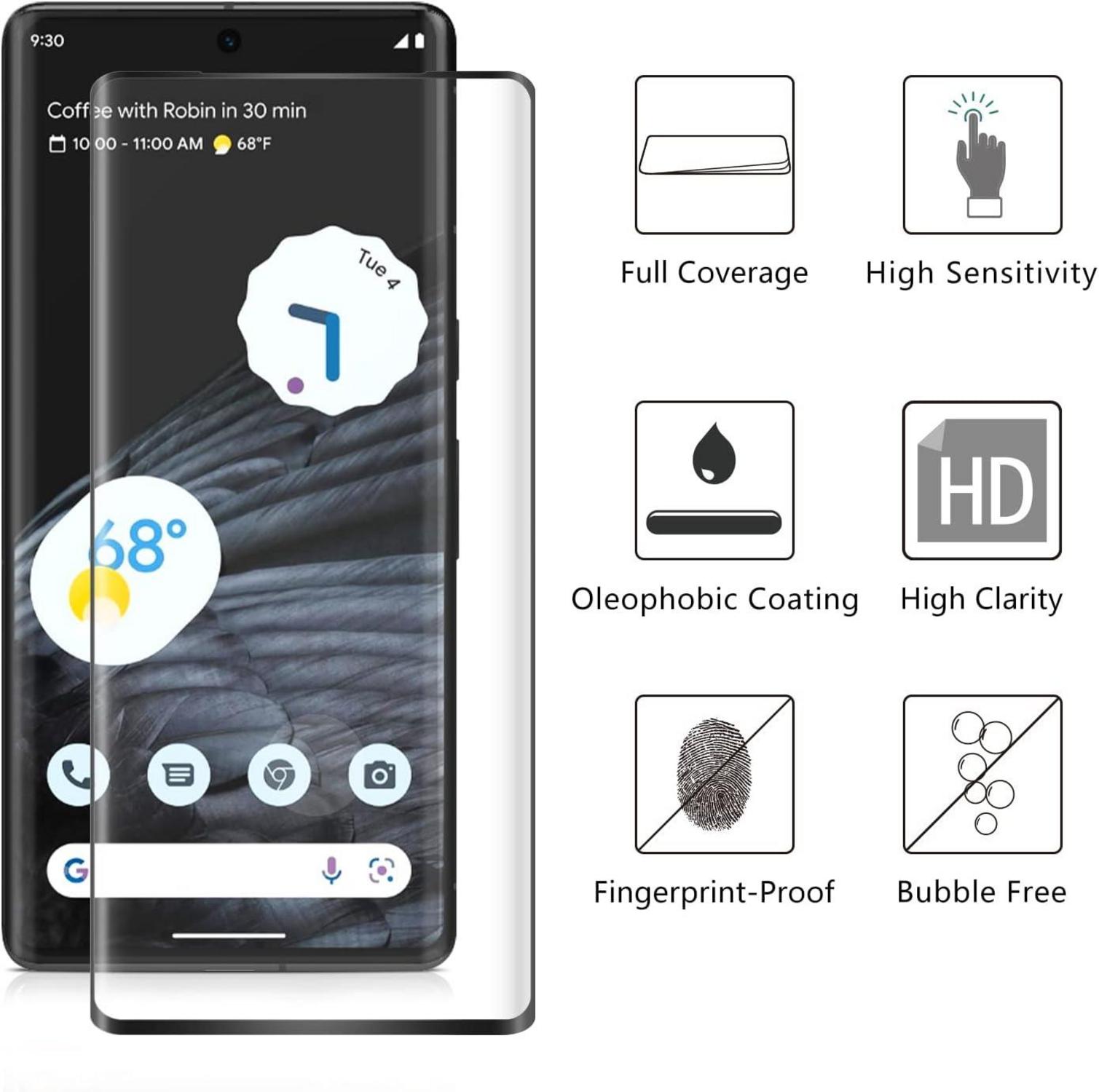 Panzer Schutzglas für Google Pixel 7 Pro, 2 Stück 9H Härte