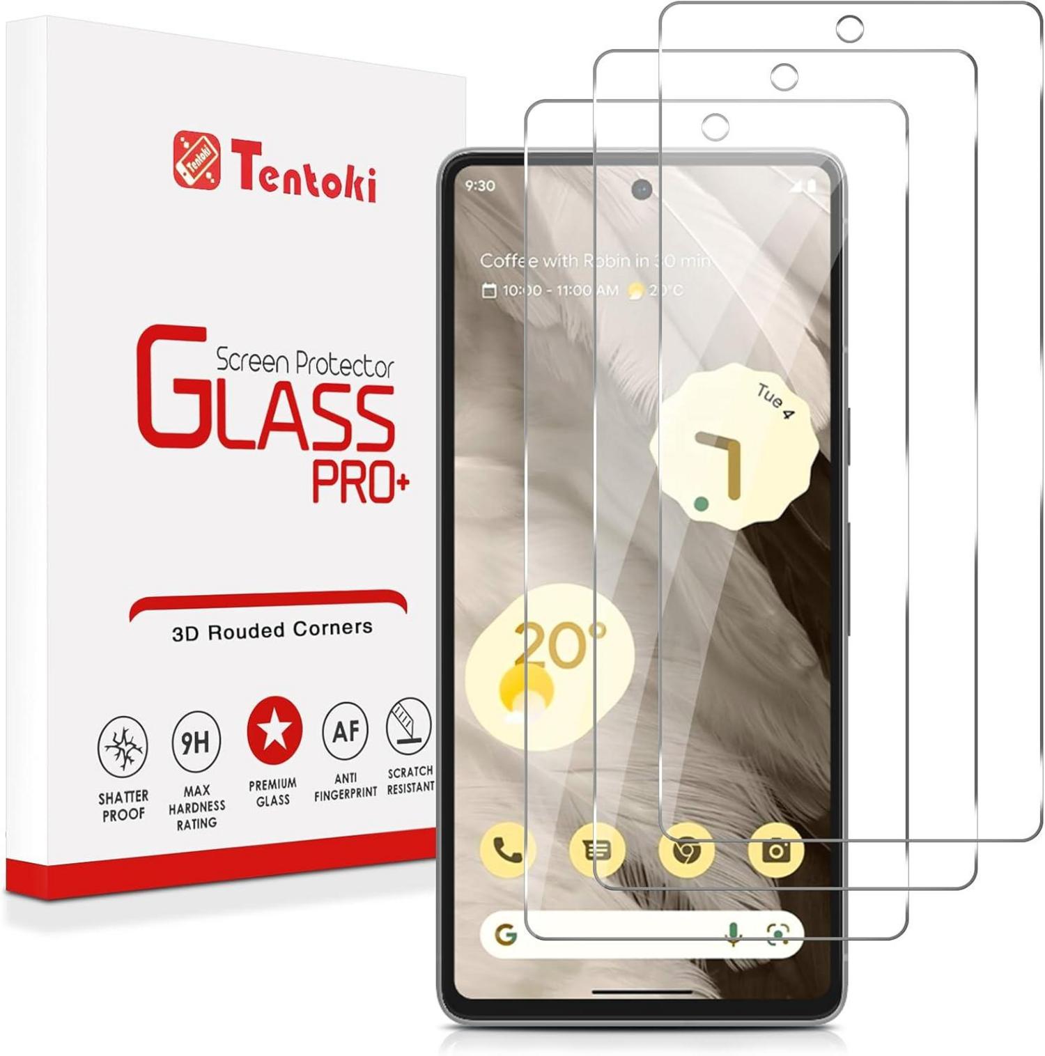 Schutzfolie Panzerglas Google Pixel 7 Displayschutz 3-Stück 5G