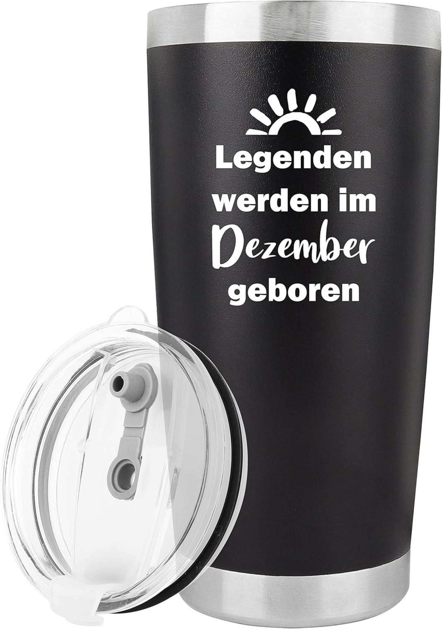 Geburtstagsgeschenk Männer Travel Mug 20oz Lustig Legenden Dezember