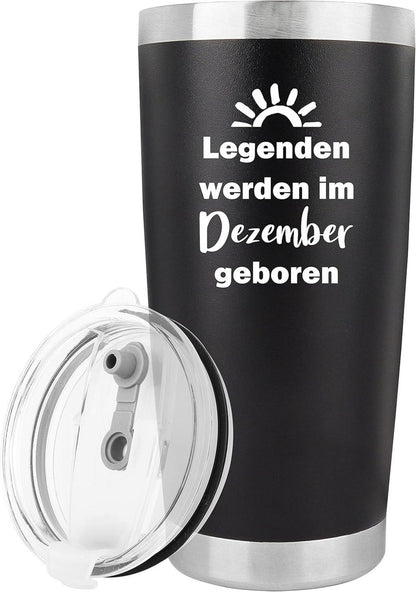 Geburtstagsgeschenk Männer Travel Mug 20oz Lustig Legenden Dezember